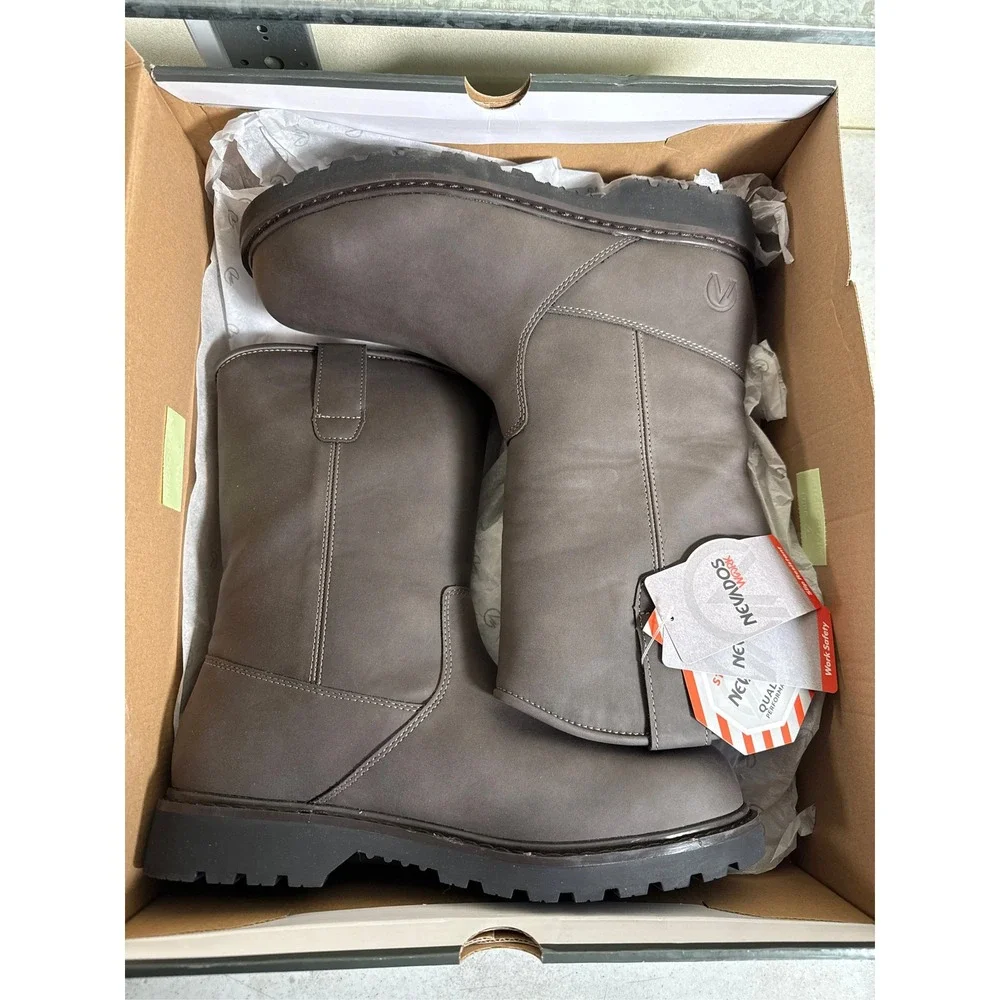 Nevados Surrey Steel Toe Men's Work Boots - Brown, Size 9.5